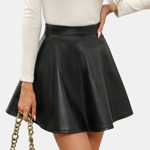 Spanx Faux Leather A-Line Skirt